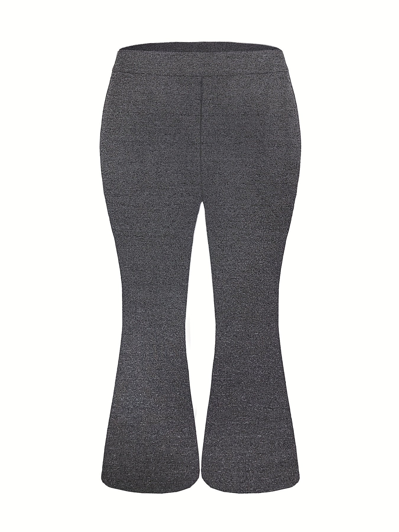  Solid High Rise Stretch Flared Leg Pants