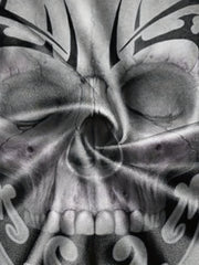 Men's Breathable 3D Skull Graphic Tee for Summer