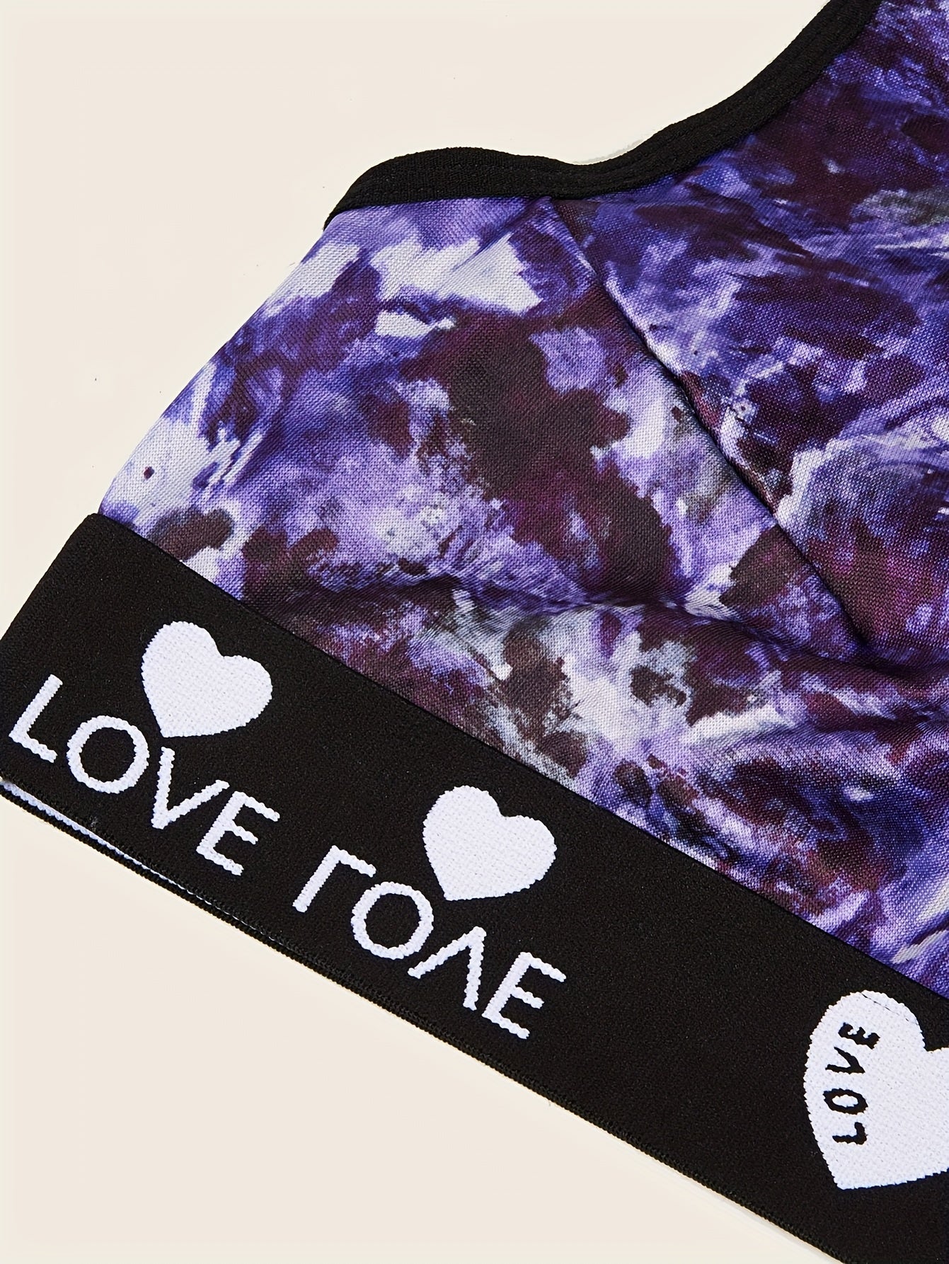 Tie Dye Print Bra & Panties Set Women's Lingerie