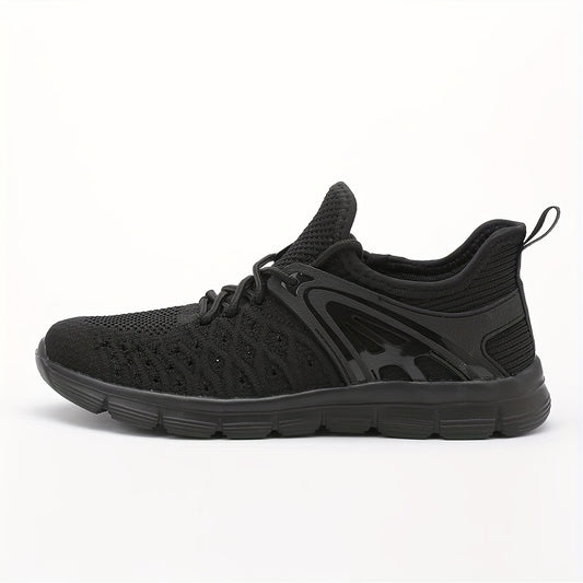 Solid Mesh Athletic Running Shoes Soft Sole Lightweight Sneakers