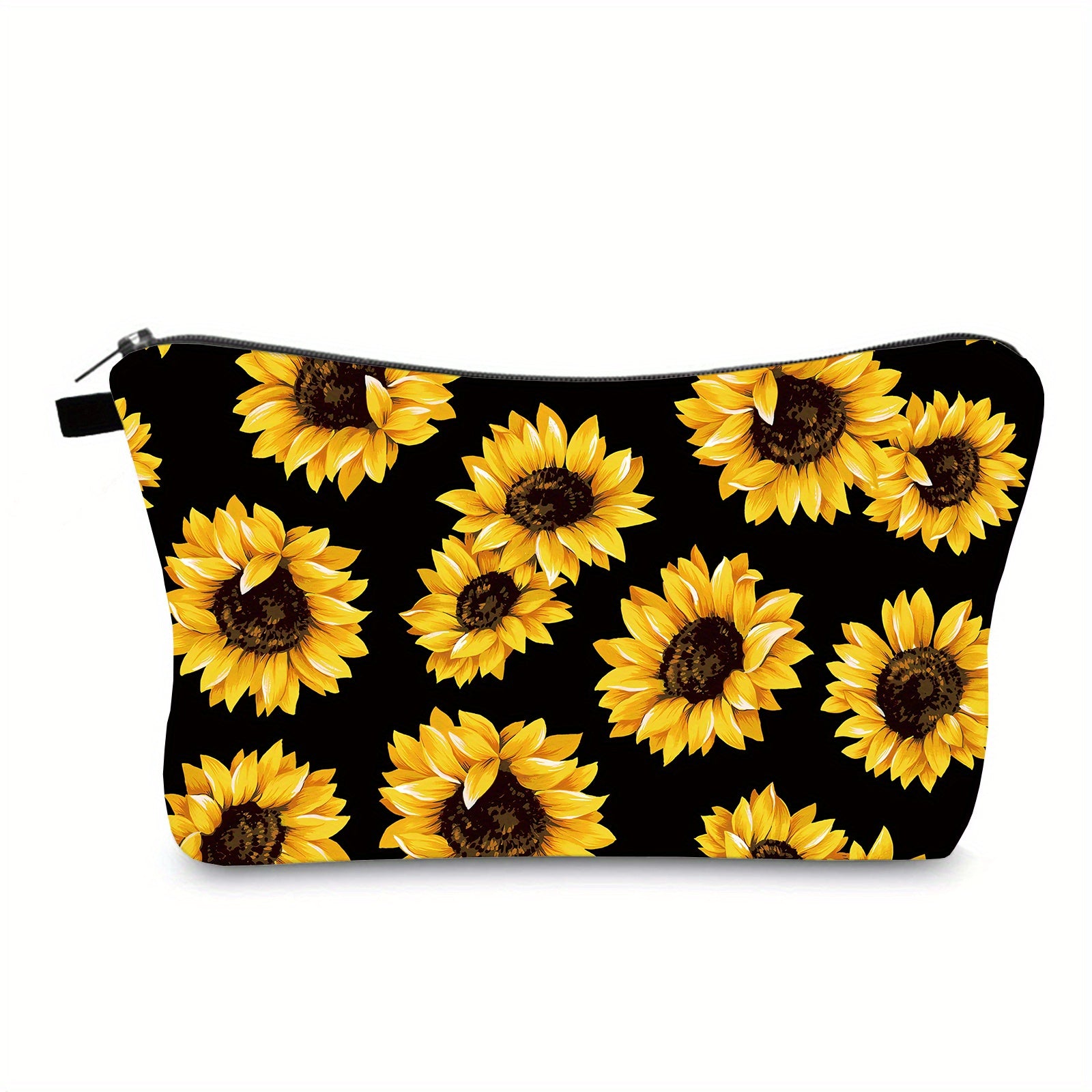Sunflower Pattern Cosmetic Bag, Waterproof & Durable, Gift