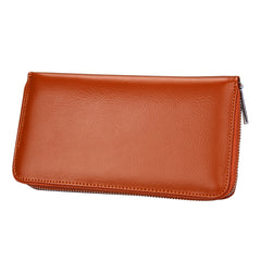 Large Capacity Leather Long Wallet for Men and Women