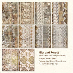 40pcs Vintage Cutout Lace Paper Scrapbooking Materials