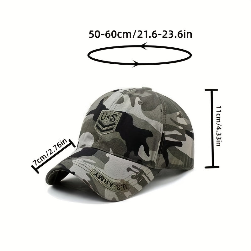 Camouflage Men's Baseball Cap Sunshade Hat Outdoor Peaked Cap