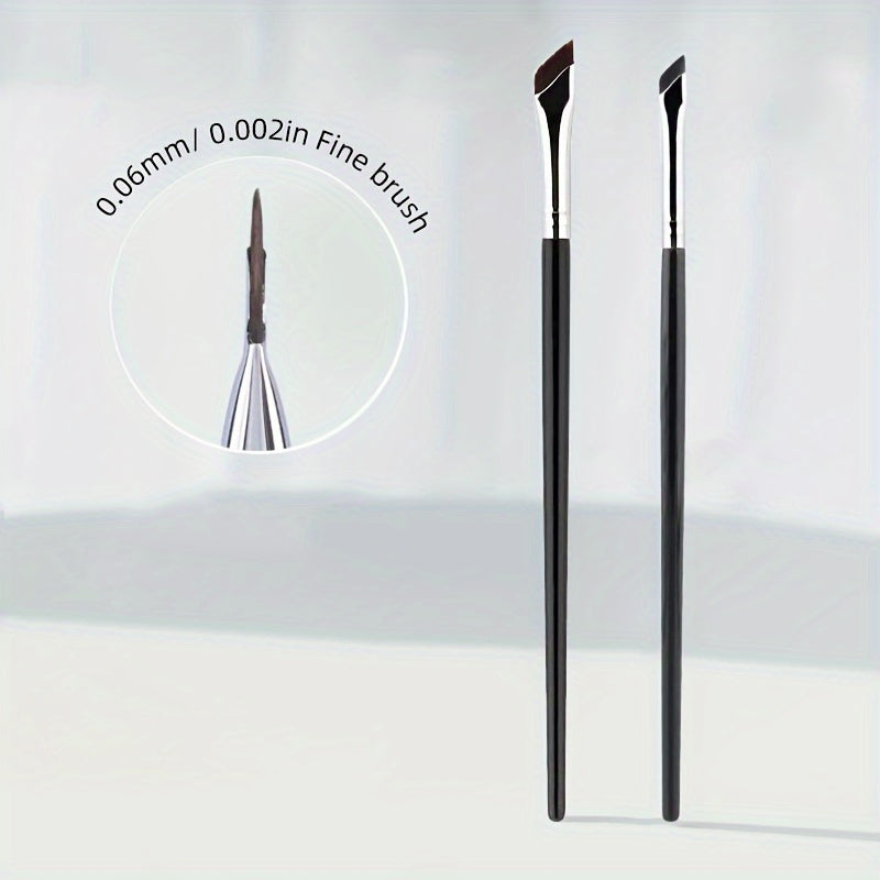 2pcs Eyeliner Brush Ultra Thin Flat Eyebrow Brush