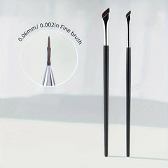 2pcs Eyeliner Brush Ultra Thin Flat Eyebrow Brush