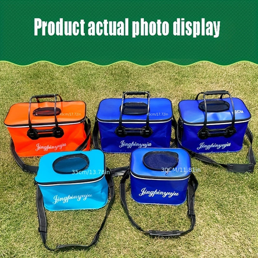 Durable Folding Fish Bucket Assorted Colors