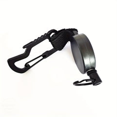 Metal Carabiner with Retractable Lanyard Reel Bottle Opener Keychain