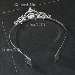 Silvery Rhinestone Headband Comb Hair Jewelry Tiara