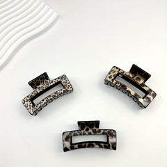 Leopard Print Hollow Hair Claw Large Hair Clip Hair Accessories