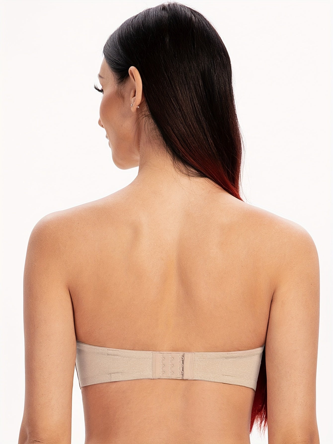 Seamless Strapless Bandeau Bra Stretch Underwire Solid Everyday Bra