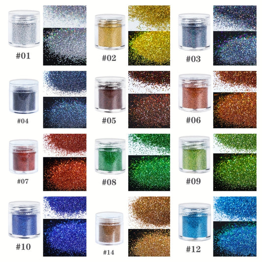 Holographic Laser Fine Glitter Powder Sequins for Nail Makeup Body Craft