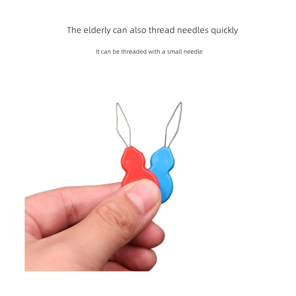 Plastic Needle Threader Gourd Shaped DIY Cross Stitch Threading Tool
