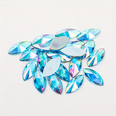 30pcs Colorful Horse Eye Rhinestone Charms for DIY Jewelry Making