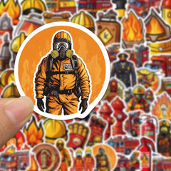 61pcs Firefighter Hero Stickers Fire Prevention Week Fire Safety Themed