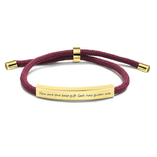 Personalized Pet Name Stainless Steel Bracelet