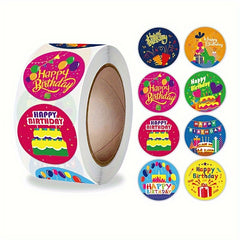 500pcs Birthday Party Printed Self adhesive Stickers