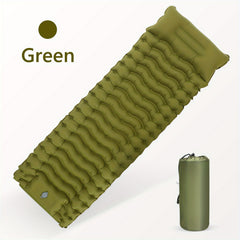 Ultralight Inflatable Sleeping Pad with Built-in Pillow for Hiking
