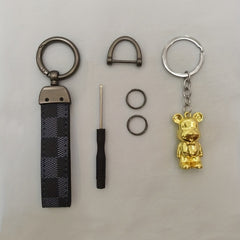 Metal Violence Bear Key Chain for Men, Car Key Backpack Pendant Gift