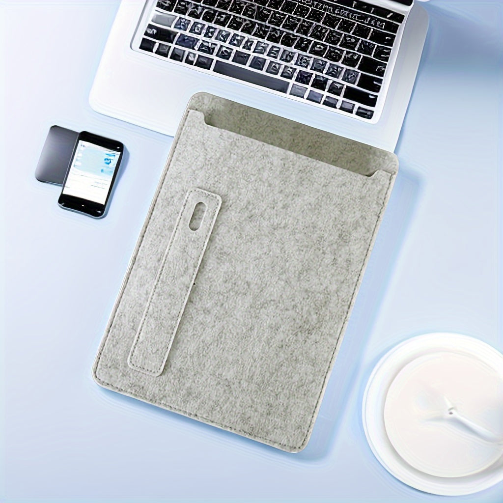 Felt Laptop Bag Grey Pink Notebook Computer Case Tablet Bag