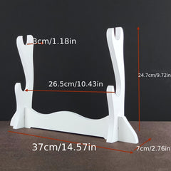 Japanese Samurai Sword Display Stand with Velvet Padding