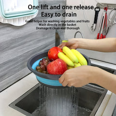 Foldable Silicone Colander for Kitchen Sink
