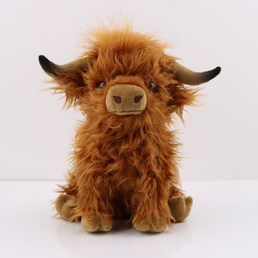 Highland Cow Plush Toy Long Hair Cow Doll Pillow Toy