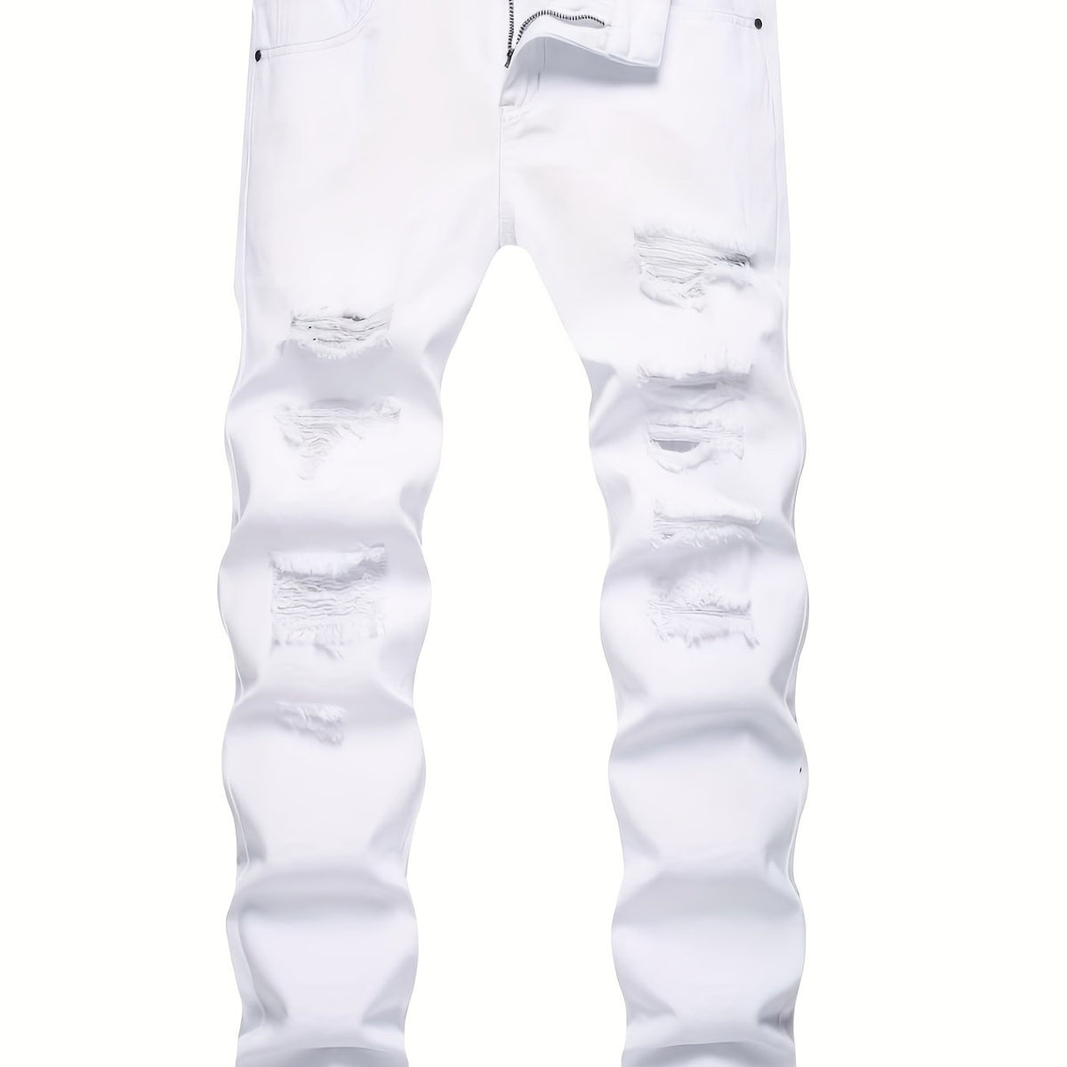 Men's Slim Fit Ripped Jeans Casual Stretch Denim Pants