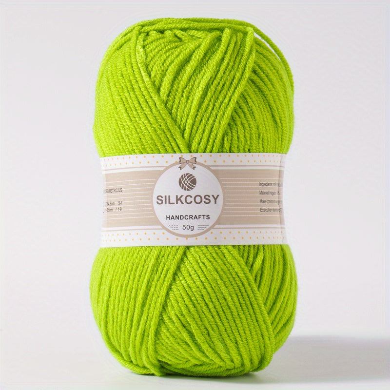Soft Acrylic Yarn Assorted Colors 4 ply Crochet & Hand Knitting 140Yards 50g Ski