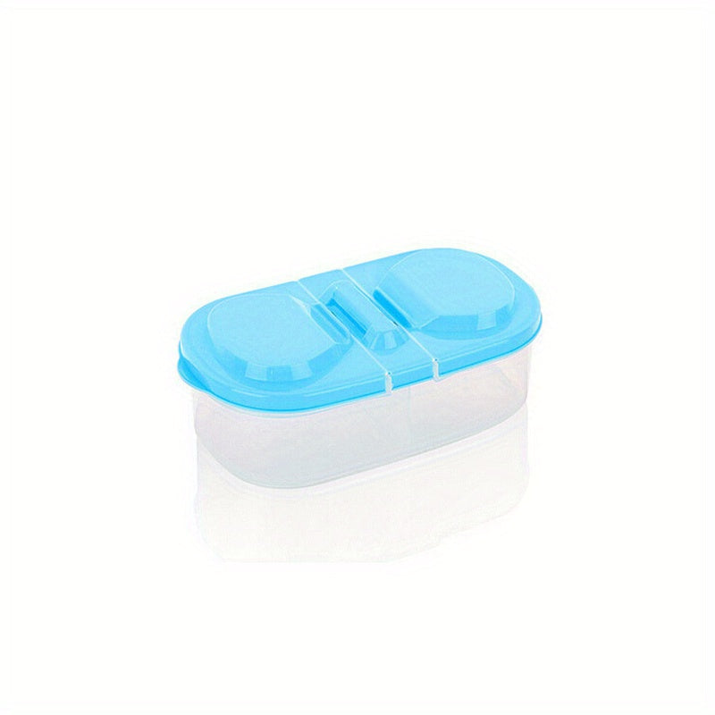 2pcs Fruit Storage Box Double Grids Household Food Container