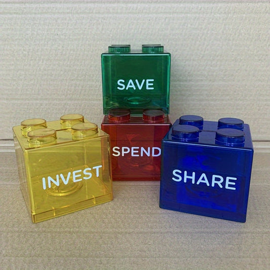Building Block Money Box Piggy Bank Coin Storage Case