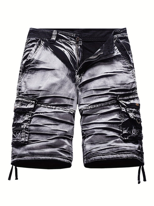 Men's Classic Cotton Cargo Shorts with Drawstring Waist