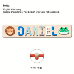 Personalized Name Puzzle with Handle Custom Wooden Letter