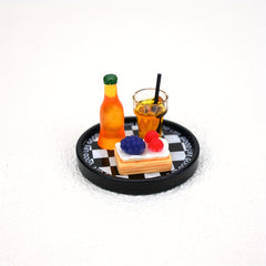 1:32 Scale Soda and Cake Set with Tray Dollhouse Accessories