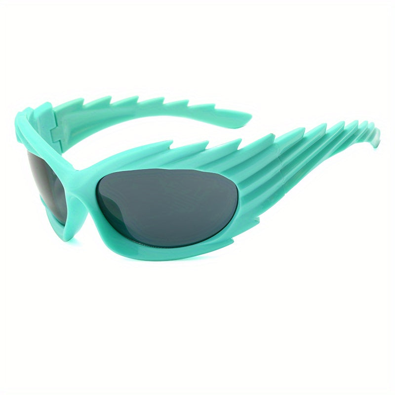 Hedgehog Cat Eye Sports Sunglasses Wrap around Outdoor Glasses