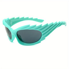 Hedgehog Cat Eye Sports Sunglasses Wrap around Outdoor Glasses