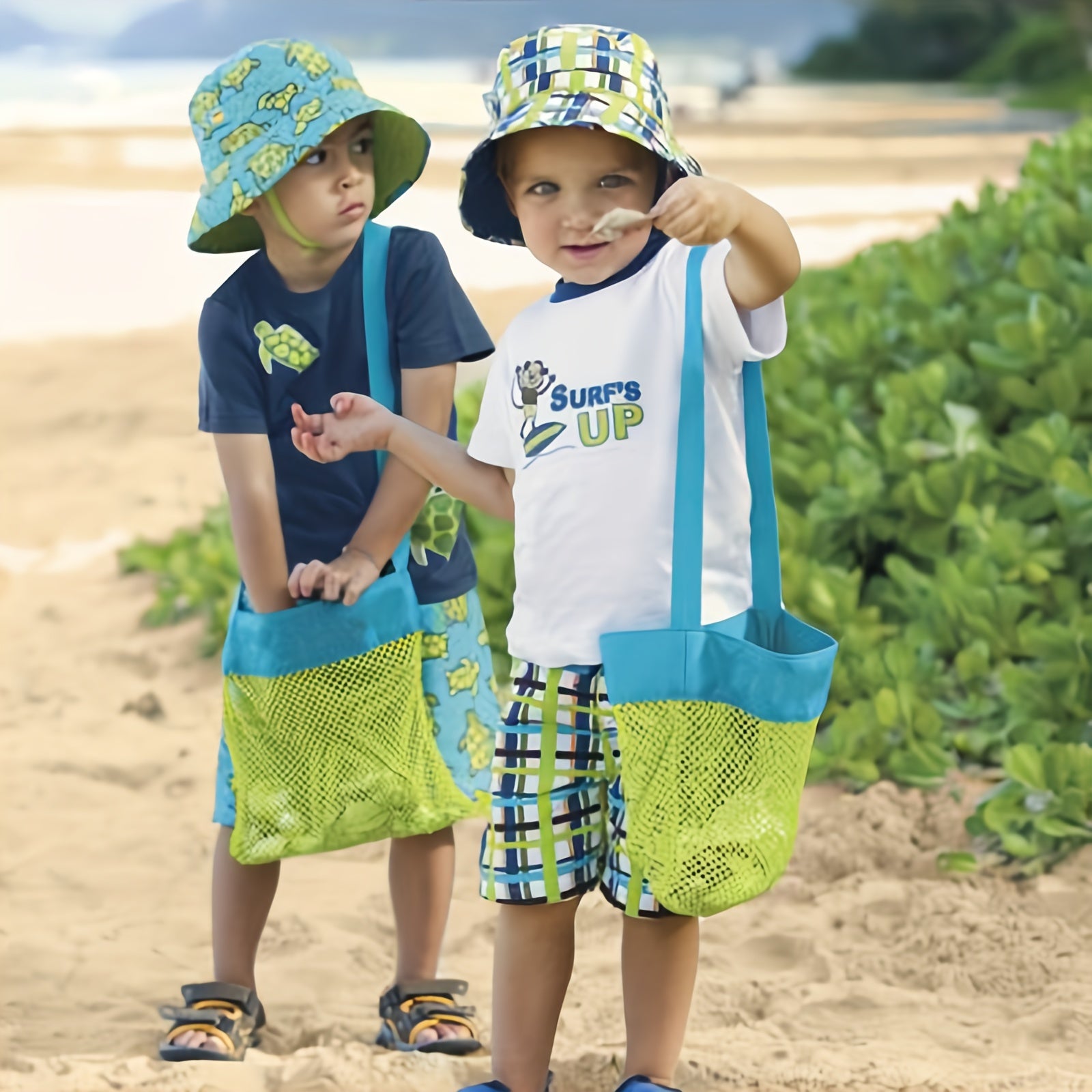Mesh Beach Bag And Tote For Sand Toys Beach Net