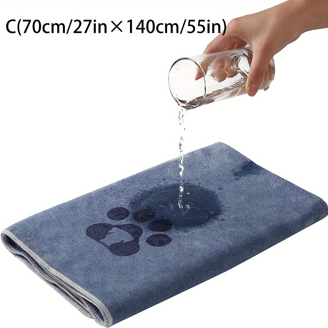 Pet Dog Bath Towel - High Absorbent Quick Dry Soft Microfiber Towel