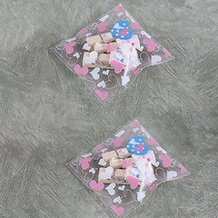 100pcs Heart Print Candy Packing Pocket