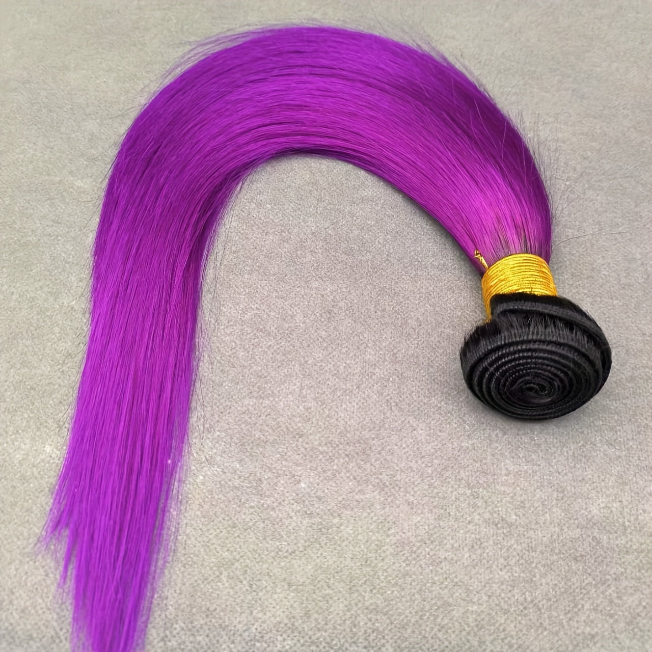 1 Brazilian Human Hair Weaving Straight T1B Purple Extension 10-26 Inches