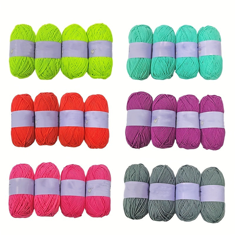 4pcs Soft Milk Cotton Yarn for Knitting Crochet