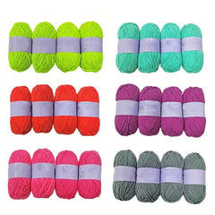 4pcs Soft Milk Cotton Yarn for Knitting Crochet