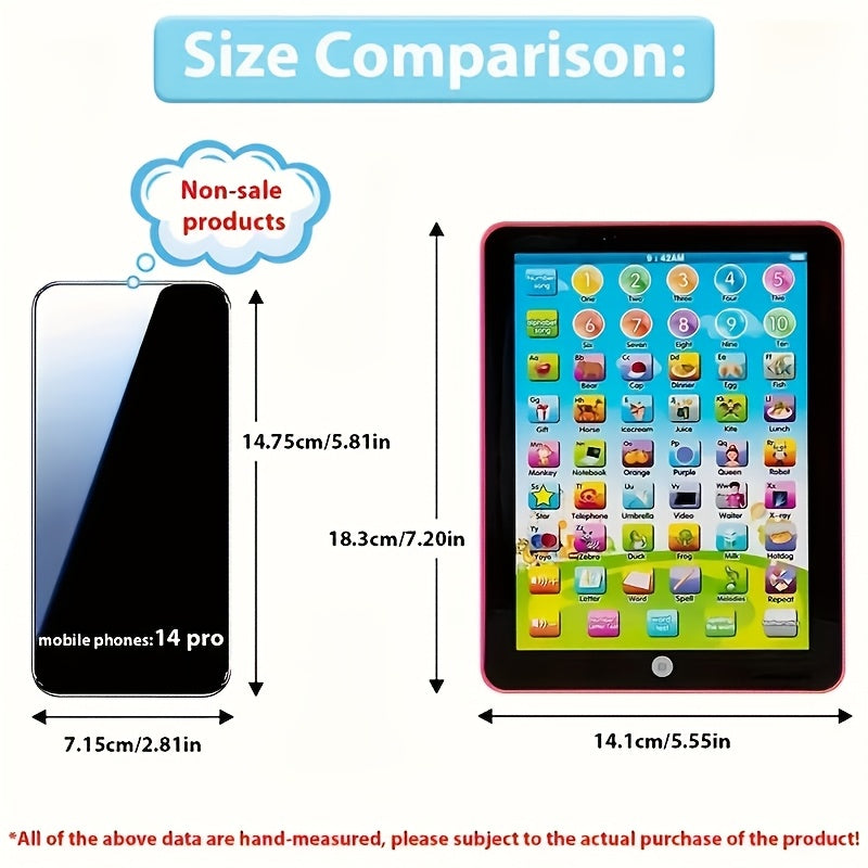 Kids Educational Tablet Touch & Voice Control English Vocabulary Nursery