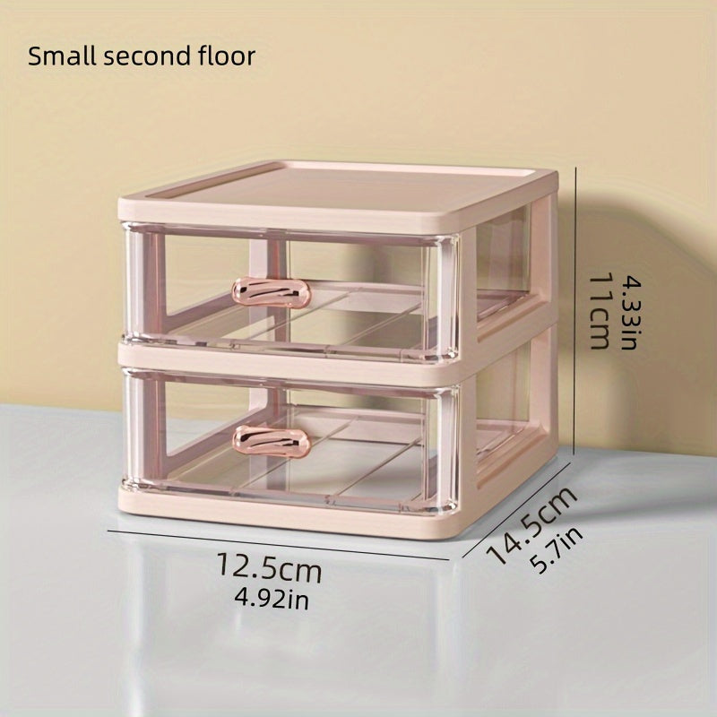 Desktop Storage Box Transparent Small Drawer Storage