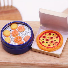 Dollhouse Pizza Takeout Box Ornament Miniature Cabin Decor DIY Scene Props