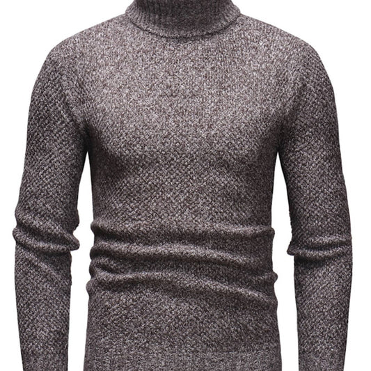 Men's Slim Fit Turtleneck Sweater for Fall & Winter