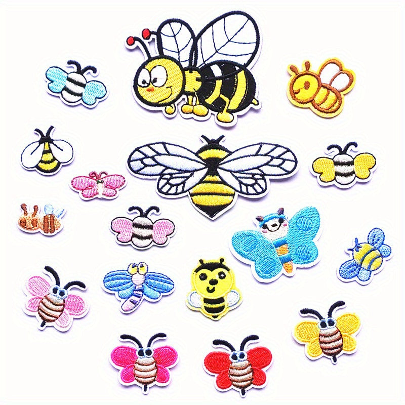 Insect Series Cartoon Embroidery Patch Bee Butterfly Ironing Patch