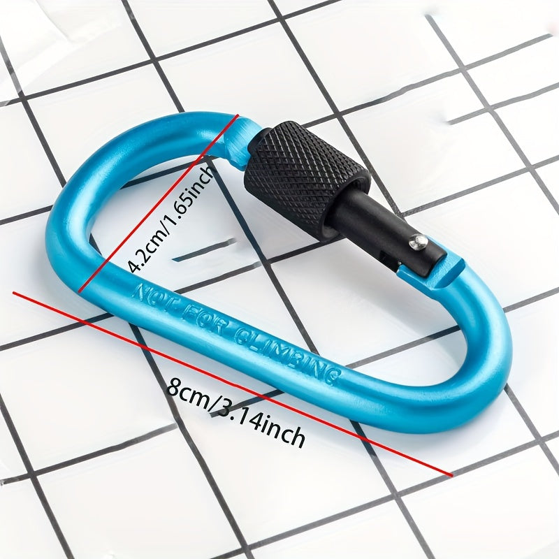 5pc High Thickened Carabiners With D Shaped Hook