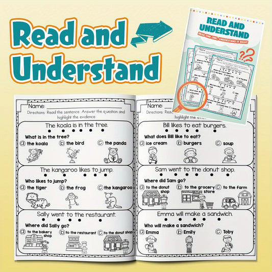 Kids' Read and Understand Practice Book with Passages for Youngsters