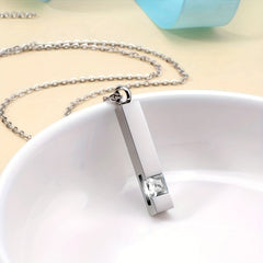 Birthstone Crystal Cube Urn Necklace Memorial Ashes Keepsake Jewelry